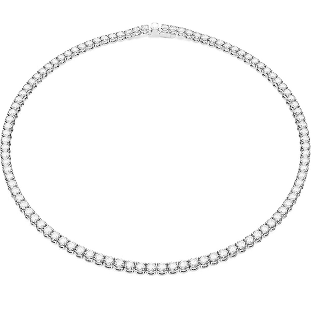 Swarovski Silver Crystal Tennis Necklace - Picture 2 of 7